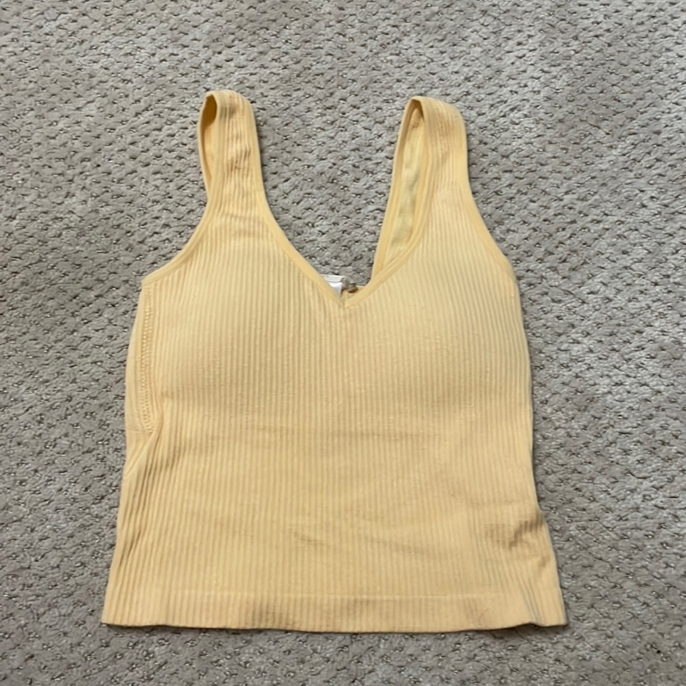 Yellow Alterd state crop top